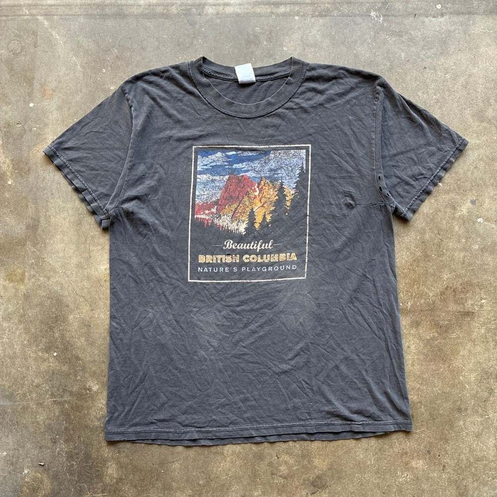 1990’s Gildan British Columbia Nature T-Shirt Size L Gray